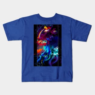 Yggdrasil the world tree legend rainbow norse myth celestial nature Kids T-Shirt